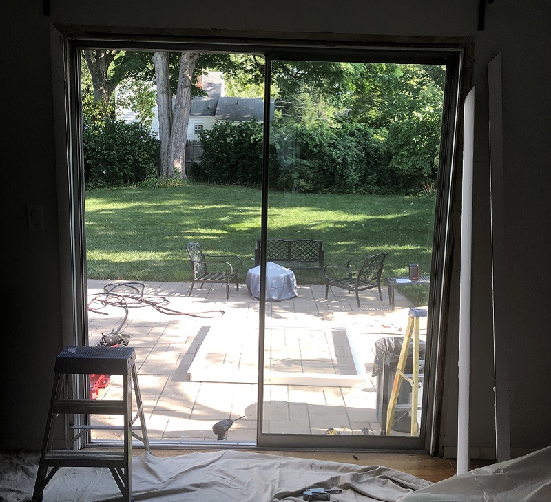 Remove the old patio door
